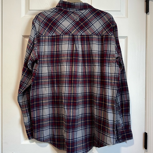 Magellan Shirt Mens M Plaid Flannel Long Sleeve Button Down Heavyweight Cotton - Picture 4 of 7